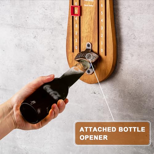 Hook and Ring Games with Bottle Opener, Ring Toss Game for Adults, Ring Toss Game for Indoor and Outdoor Use, Gifts for Men(Wood)