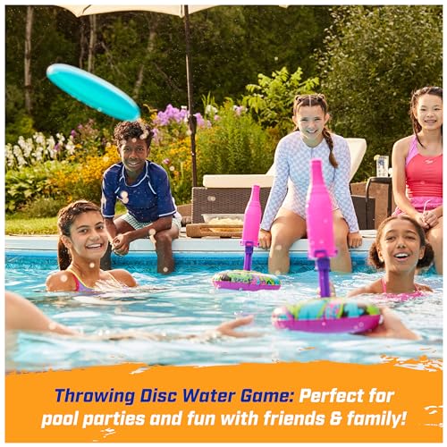 SwimWays Hydro Bottle Splash, Pool Toys for Kids and Adults, Throwing Disc Swimming Pool Game, Outdoor Toys for Kids Aged 5 & Up - color: Bottle Splash