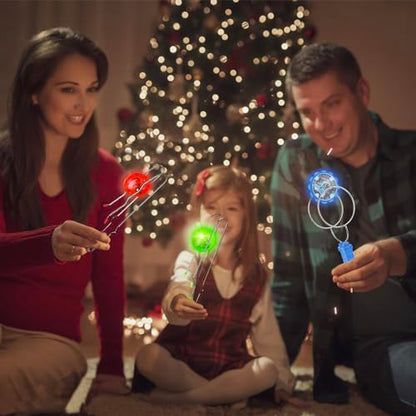 Stocking Stuffers for Kids Toys Boys 3pcs Light Up Gyro Wheel Toy Birthday Gifts for Men, Magic Rail Twirler Magnetic Yoyo Spinner Sensory Fidget Toys for Kids Ages 3-5-7 4-8-12 Year Old Boys & Adults - style: Combo