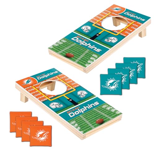 MasterPieces Officially Licensed NFL Tabletop Cornhole for Adults - style: Miami Dolphins