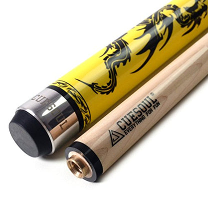 CUESOUL SOOCOO Series 58" 19oz Maple Pool Cue - color: Yellow, size: 12.75mm