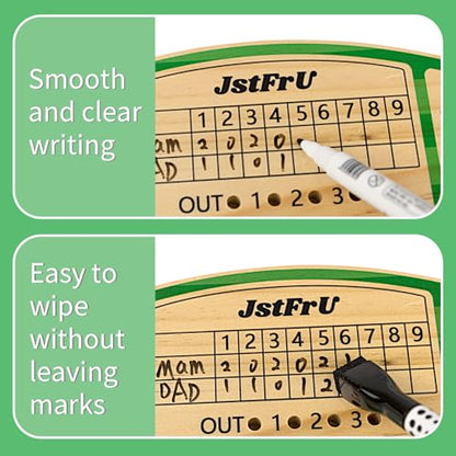 Baseball Board Game,Baseball Dice Board Game,Solid Wood 20mm Thick,10 Pieces and Dice,Markers,Manual Included,Portable