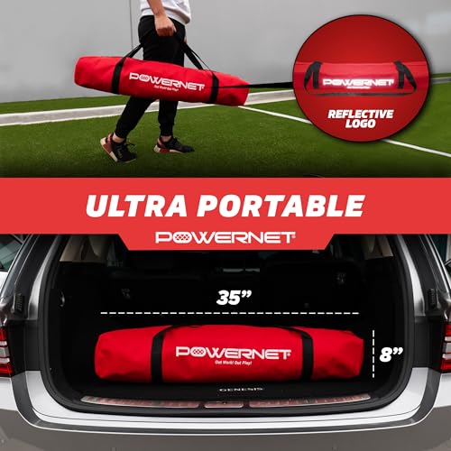 PowerNet Soccer Goal for Backyard, 3Mx2M / 6x4 / 8x4 / 12x6 / 14x7 /18.5x6.5 / 21x7 / 24 x 8 Portable Soccer Net, Sports & Outdoors Training Equipment, Quick Setup 1 Goal & Zipper Storage Bag - style: 6 x 4 FT
