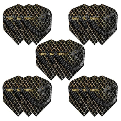 Harrows TAIPAN FLIGHTS | Set of 5 Premium Extra Strong Dart Flights (15 Flights) - color: Gold