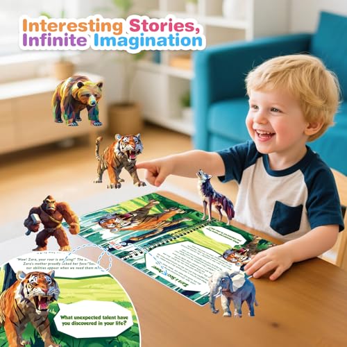4Pcs Educational Sticker Puzzle Book for Kids, Travel Puzzle Sticker by Number Activity Books with Story - Airplane Car Road Trip for Girls Kids Early Learning, Screen Free, Separation Anxiety Gifts - color: Style-2-4pcs
