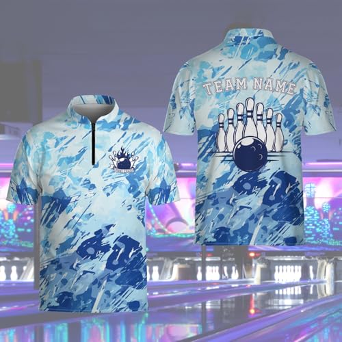 Personalized Custom Jersey for Men, Uniform Shirt for Bowling Team Gift - color: D15