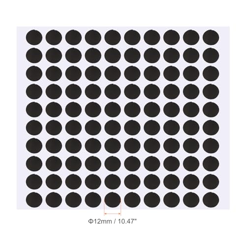 PATIKIL Pool Table Marker Dots, 3 Sheet/300Pcs Billiard Snooker Point Stickers Ball Position Locator for Billiards Practice, Black
