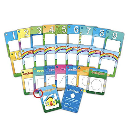 Coolplay Water Coloring Cards Learning Number Shape Color Toddler Girl Toy Water Paint Cards Airplane Activities for Kids Toy - style: number cards