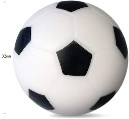 9 Pieces Foosball Table Replacement Foosballs, 32mm Game Table Size Black and White Tabletop Soccer Balls