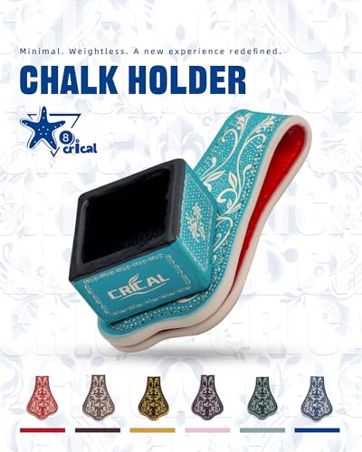 CRICAL Portable Magnetic Pool Chalk Holder Square Chalk Cube Holder Billiard Cue Accessory Gift Idea - color: Blue White
