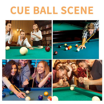Cue Ball 2pcs White Billiard Balls Professional Pool Balls Smooth 2.25Inches for Pool Table Game Rooms Sports Match