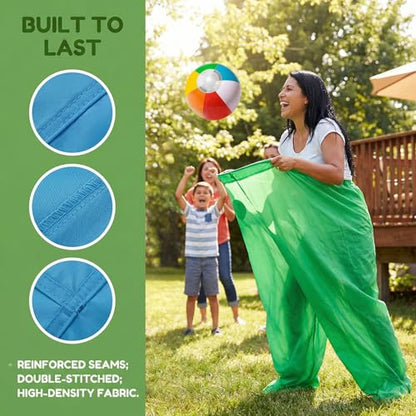 Granny Pants Yard Game - 2pcs Giant Pants with 8 Bouncy Balls and 2 Pumps, Breathable&Durable! for Giant Outdoor Games for Adults and Family, Lawn Field Game Set Gifts, Family Backyard Games