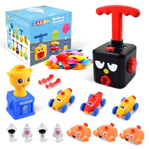 BAKAM Toddler Toys 3-4 for Boys Girls, Balloon Launcher & Powered Car Set, Fun Toddlers STEM Toy Balloon Pump Cars Racer Kit for Kids 3-5 (Bird) - style: Bird