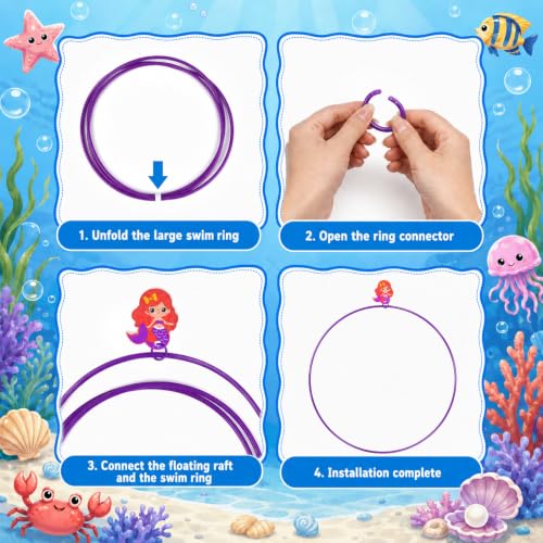 Airyard Pool Toys Diving Rings for Kids 31 PCS Underwater Swim Rings and Diving Game Set Fun Pool Game Backyard Summer Water Toys for Birthday Party Toddlers Kids Teens Adults