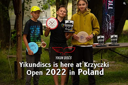 yikundiscs Yikun Twin Swords Understable Distance Driver| Pro Worlds 2025 Limited Edition | Beginner-Friendly Max-Distance Disc | Wind-Resistant & Easy-Glide Control | PDGA Approved 170-175g - color: Golden