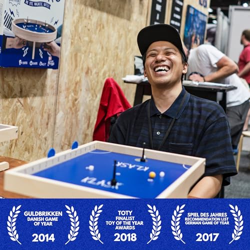 KLASK: The Magnetic Award-Winning Party Game of Skill - for Kids and Adults of All Ages That’s Half Foosball, Half Air Hockey - style: Original