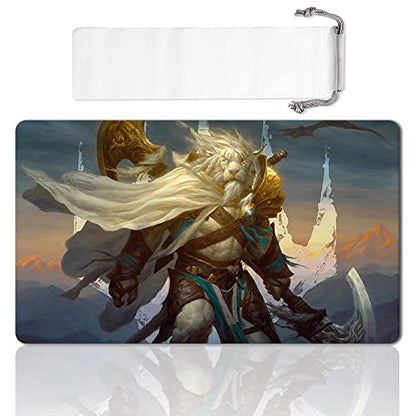 Board Game MTG Playmat Games Size 60X35 cm CCG Compatible for MTG CCG RPG Trading Card Game (Ajani Steadfast) - color: Ajani Steadfast
