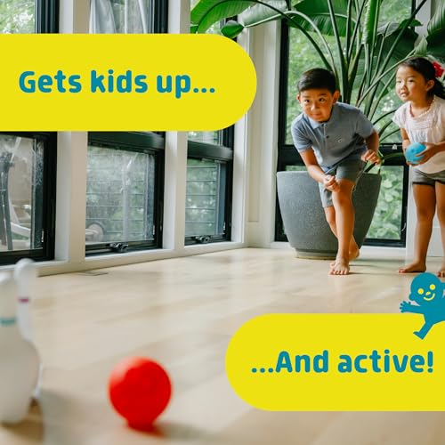 Chuckle & Roar 10-Pin Kids Bowling Set with Pin Pal – Indoor Active Game for Family Game Night, Easy Setup & Cleanup, Color & Number Learning Toy, Ages 3+