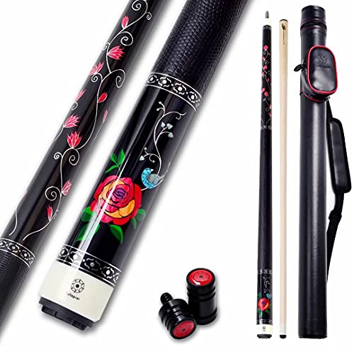 Collapsar Pool Cue with 1X1 Hard Case Low Deflection Technology Billiard Cue Stick Set - color: TXE50+Protector+Hard Case, size: 21 ounce