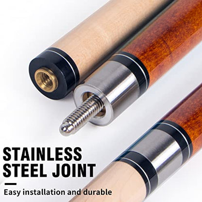 AKLOT Pool Cues,58" Pool Cue Stick Canadian Maple Wood Billiard Cues Sticks for Professional Billiard Players 18 19 20 21 oz - color: 20 oz