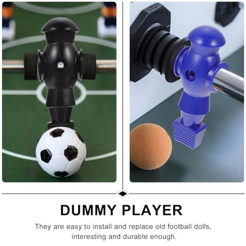 Homoyoyo 4pcs Foosball Man Statue Table Guys Figurine Robbot Man Soccer Games Player Mini Doll Figure Football Machine Accessories Replacement Parts Red Blue Black White - color: Red Blue Black White