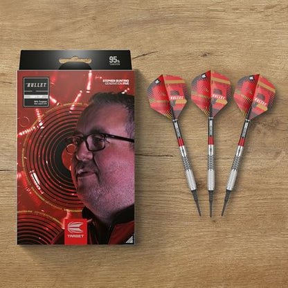 Target Darts Stephen Bunting G5 95% Tungsten Dart Set (18G), Soft Tip Darts | Generation 5 Player Edition Darts with Pixel Tips, Professional Darts Set, Electronic Soft Tip Dart Set