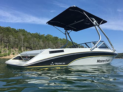 Big Air Super Shadow Wakeboard Tower Bimini Top - 76" x 76" - Mounts Over Existing Wake Tower - color: Forest Green