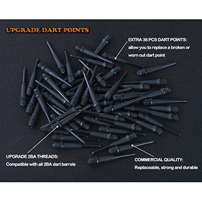 12 Pack Soft Tip Darts - Plastic Tip Darts 18 Grams with 100 Extra Dart Tips, Dart Flight Protector, Aluminum Shafts and Rubber O-Rings - style: C