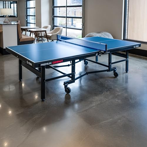 STIGA Premium ITTF Approved Compact Tennis Table – Folds to Minimal Storage Dimensions and Comes Fully Assembled