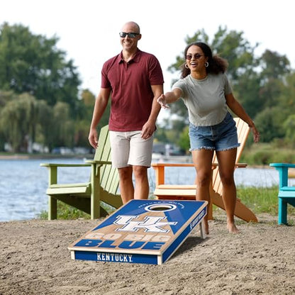 YouTheFan NCAA 2' x 4' Slogan Series Professional Wood Cornhole Game with Logo Bags - color: Kentucky Wildcats