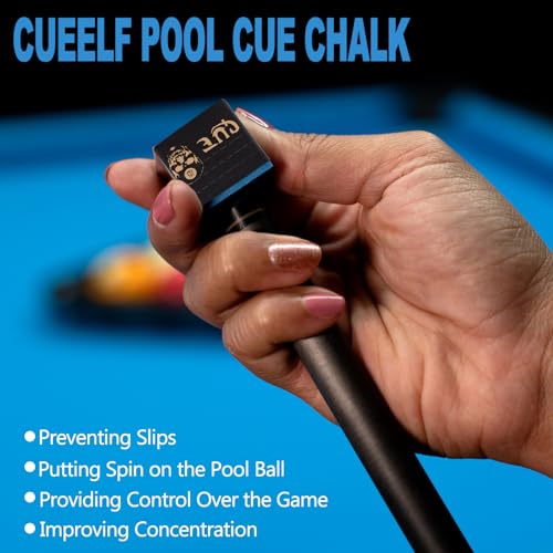 CUEELF Cube Pool Cue Chalk Technology Billiard Pool Stick Chalk for Professional Low Deflection, Durable, Reduces Miscues-1pc - color: Rose red