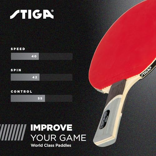 STIGA Beginner Ping Pong Paddles - Recreational to Performance Table Tennis Rackets Ages and Skill Levels - Multiple Styles + Performance Levels Available - style: Ghost