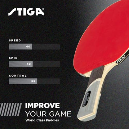 STIGA Beginner Ping Pong Paddles - Recreational to Performance Table Tennis Rackets Ages and Skill Levels - Multiple Styles + Performance Levels Available - style: Ghost
