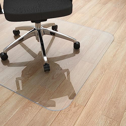 Yecaye Office Chair Mat for Hardwood Floor, 36" x 48" Clear Computer Desk Chair Mat, PVC Heavy Duty Floor Protector for Rolling Chairs, 0.07''(1.7mm) Thick Floor Mat (Transparent, 36" x 48") - size: 36" x 48" x 0.07''