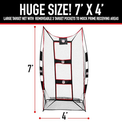 Franklin Sports Football Accuracy Targets- Kicking and Throw Training - 2 in 1 Football Target - 7' x 4' or 8' x 8' - size: 7' X 4'