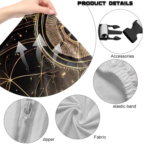 Butterfly Mushroom Print Computer & Gaming Chair Slipcover Moon Star Print Gaming Chair Covers Slipcovers 4Pcs with Armrest Cover Universal Fit Office Desk & Racing Computer Gamer Chairs - color: Multi - Butterfly Mushroom Moon Star