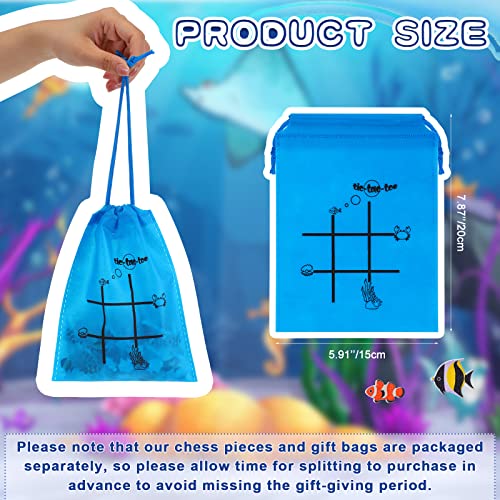 Sotiff 36 Set Tic Tac Toe Game Bulk for Kids Valentine's Day Gifts for Kids Tic Tac Toe with Bag Classroom Prizes Games for School Exchange Birthday Party Favor(5.9x7.9'', sea Animal) - style: Sea Animal