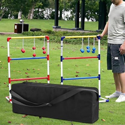 Storage Bag for Ladder Toss Game Set, 26.38x5.91x9.06 inch Carrying Case for Bolas & Accessories, Oxford Duffle Tote for Travel Camping Hiking