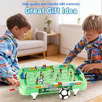 Foosball Game Table - Mini Table Finger Soccer Game for 2+ Players, 21x11 Inches, Interactive Indoor Outdoor Desktop Foosball, Ideal for Family Gatherings, Parties & Football Match Celebrations