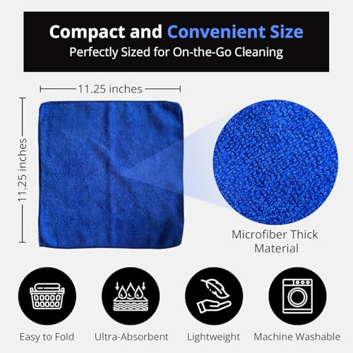 3-Pack Bowling Ball Cleaner Polishing Cloths – Oil, Scuff, and Belt Mark Cleaner - Restores Tack and Prolongs Lifespan of Ball - Microfiber Cleaning Cloth, 11.25"x11.25" Dirt Removal, Machine Washable