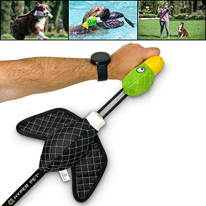 Hyper Pet Flying Series Interactive Dog Toys - Large Duck Slingshot Fetching Dog Toy - Floats on Water - size: Large, style: Duck Slingshot