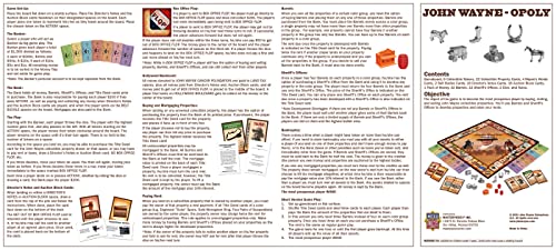 MasterPieces Opoly Board Games - John Wayne Opoly - Officially Licensed Board Games for Adults, Kids, & Family