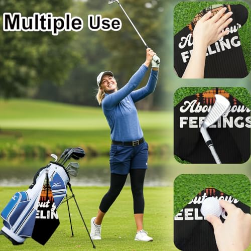 Tree Don't Care About Your Feelings Printed Microfiber Towel with Clip, Disc Golf Towel Gift for Dad Mom Husband Grandpa Golfer Father's Day or Birthday, Disc Golf Accessories, Disc Lover Gifts, 16x24 - color: Funny Disc Golf