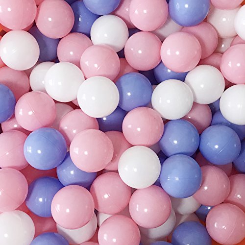 MoonxHome Ball Pit Balls for Toddlers, BPA Free Crush Proof Plastic Toy Balls for Ball Pit, Children's Pool Water Toys, Macaron Ocean Balls for Play Tent 2.15 Inch Pack of 100 200 500 800 1000 - color: M-pink&blue
