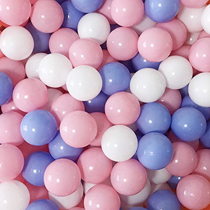 MoonxHome Ball Pit Balls for Toddlers, BPA Free Crush Proof Plastic Toy Balls for Ball Pit, Children's Pool Water Toys, Macaron Ocean Balls for Play Tent 2.15 Inch Pack of 100 200 500 800 1000 - color: M-pink&blue