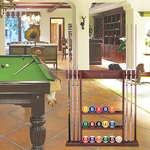 Thxbyebye 76X11X77.5cm Wall Cue Rack, Pool Cue Stick Holder, Improved Direct Wall Mounting Cue Rack Only (Cues, Balls and Ball Rack not Included)