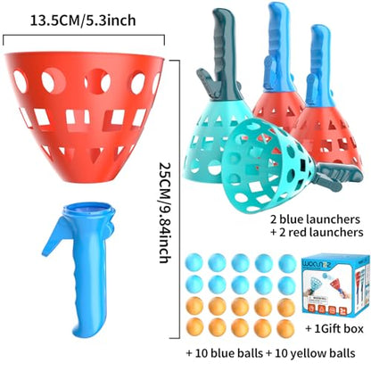 Pop Pass Catch Ball Game - Outdoor & Indoor Sport Toy for Kids Ages 3-5-7 4-8-12 Toss & Catch Game Set Pool Beach Lawn for Boys Girls Family Friends Yard Party Fun