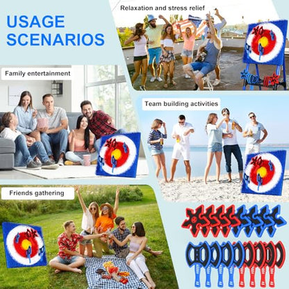 Throwing Axes Set for Axe Throwing Game Backyard, Safety Throw Plastic Axes Stars, Indoor Outdoor Hatchet Throwing Game Replacement Accessories Parts for Adults and All Ages - style: 8 Pcs Stars