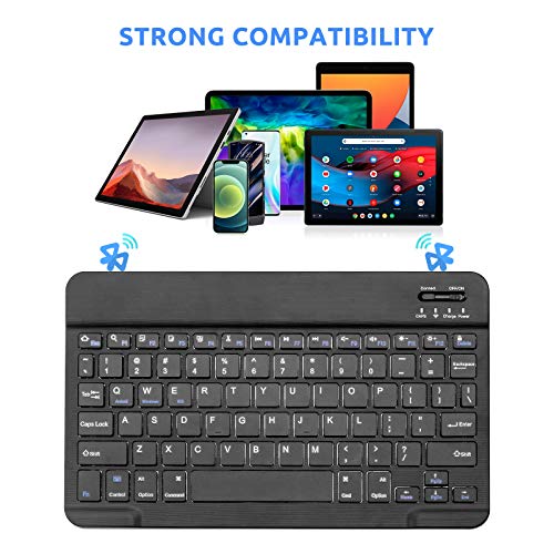 Amazon Fire HD 10/11/8 Wireless Keyboard,Universal Slim Portable Bluetooth Keyboard Compatible with Amazon Fire HD 10/11/8 with Built in Rechargeable Battery (10 Inch Black) - color: 10 Inch Black