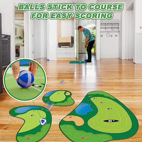 TOY Life Chipping Golf Game Mat Indoor Outdoor Games for Adults and Family Kids Outdoor Play Equipment Stick Chip Game Indoor Golf Set Backyard Games Outdoor Toys for Kids - style: Multi Mat Set